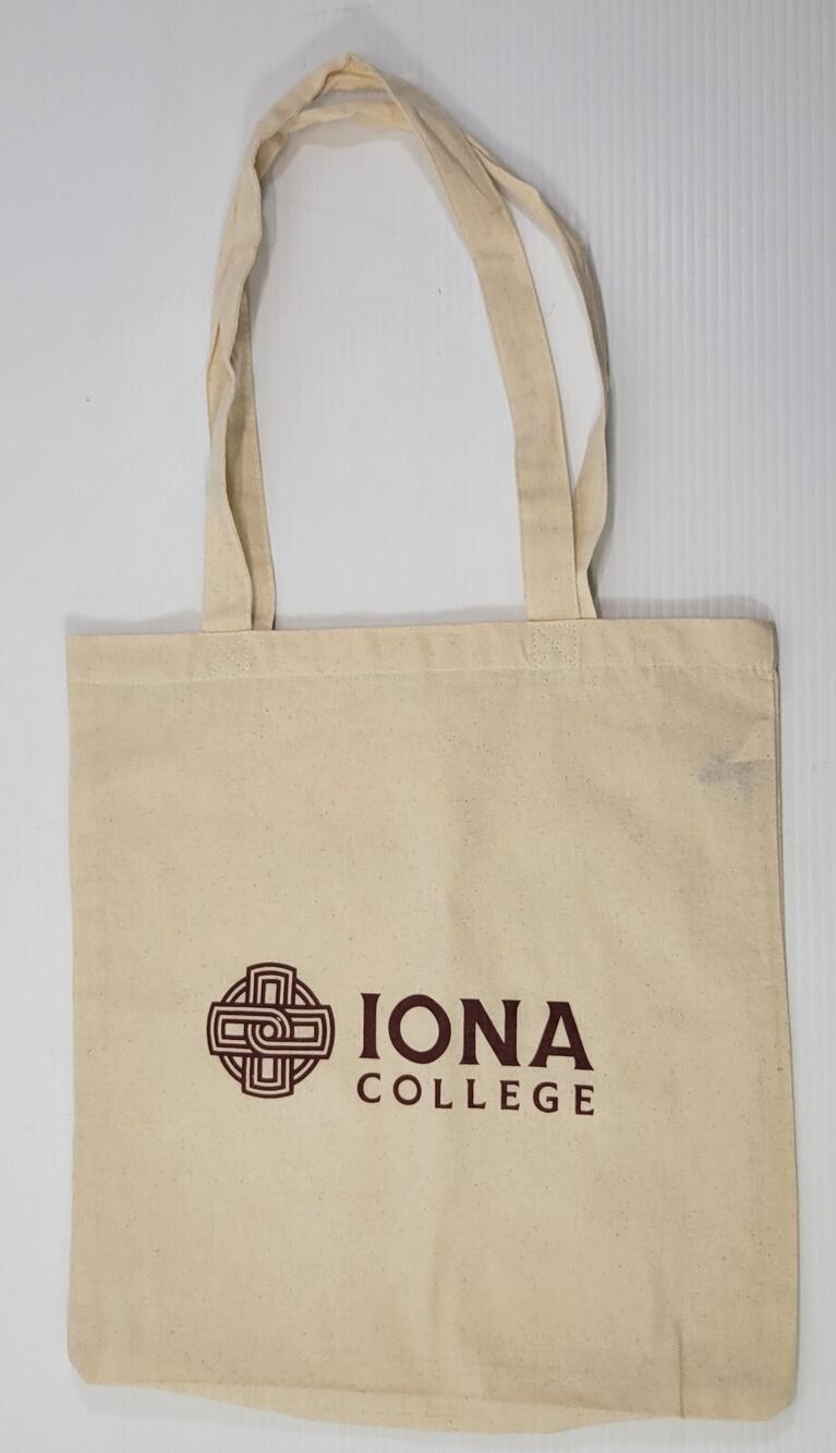 II) Iona College Promotional Lightweight Canvas Tote Bag Leed's 15" x 14"